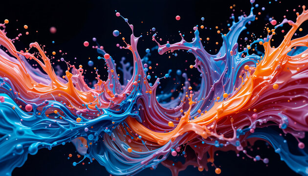 Liquid Elegance: Captivating Artistic Compositions with Splashes for Creative Projects