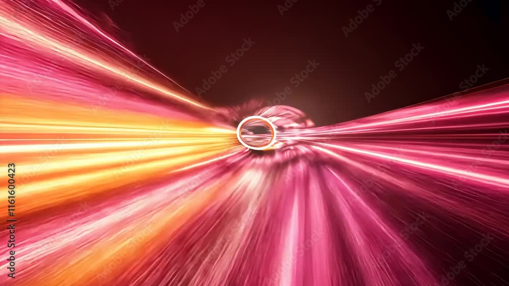 Poster abstract light trails creating a dynamic sense of motion and speed in darkness
