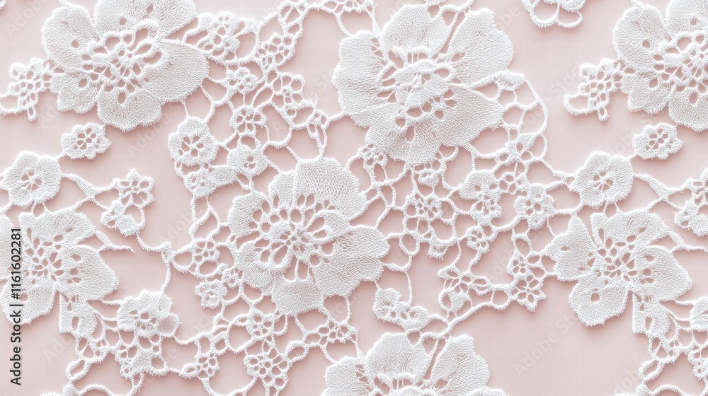 Poster lace inspired seamless pattern featuring floral motifs on a soft background. generative ai