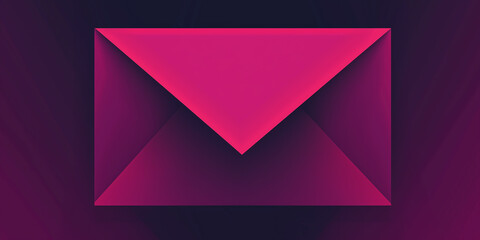 Pink closed virtual envelope sending love email message