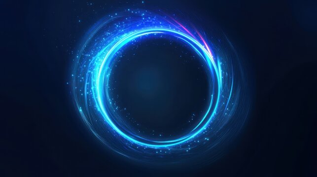 Abstract neon blue cyber theme for motion graphics.