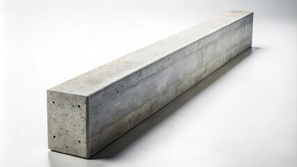 Short vertical concrete beam on isolated background , construction, architecture, cement, structure, design, building