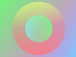 Color gradation in the form of a circle. Modern horizontal design for mobile application