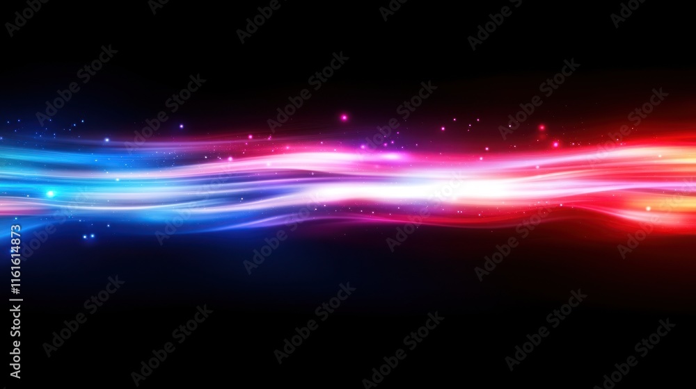 Poster creative abstract light effect with soft transitions in blue and red tones.