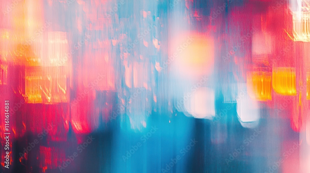 Poster creative abstract light effect with soft transitions in blue and red tones.