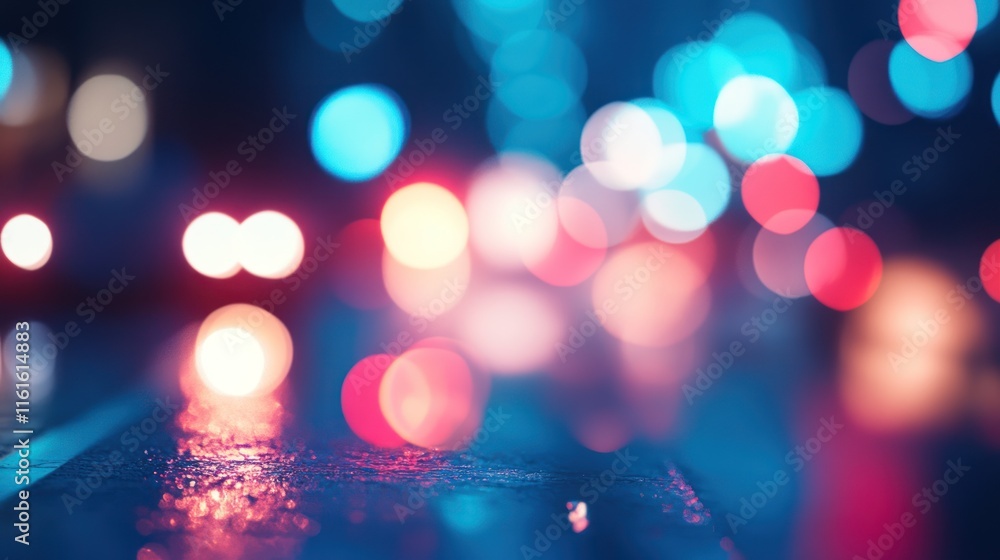 Poster creative abstract light effect with soft transitions in blue and red tones.