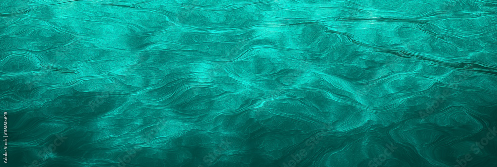 Leinwandbilder Turquoise abstract background creating wavy pattern resembling water surface