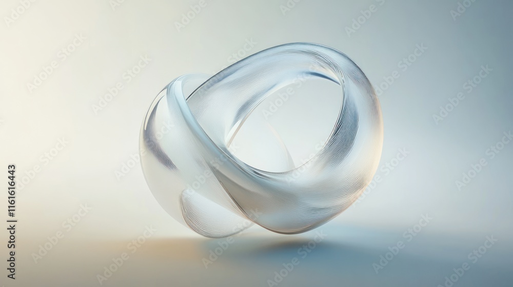 Aufkleber fluid gradient motion featuring circular loops, highlighting digital elegance.
