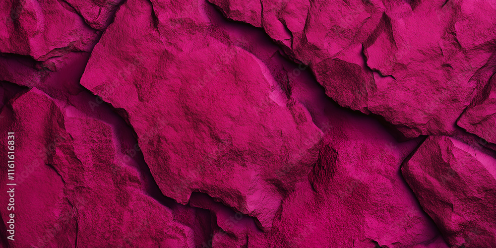 Poster Magenta rock formation creating textured background for design projects