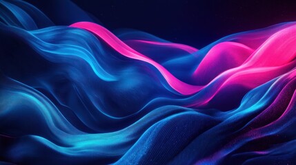 Obraz premium Futuristic neon art concepts with textured blue elements.