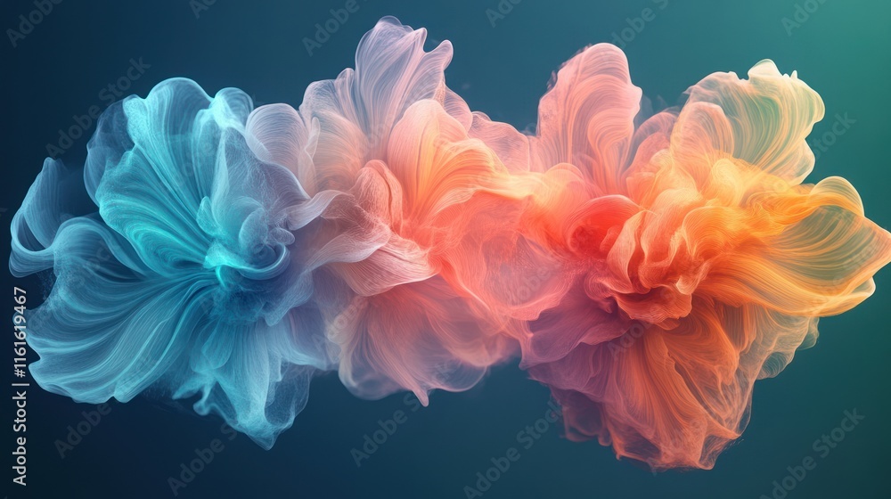 Poster gradient motion designs with fluid color transitions for modern digital art.