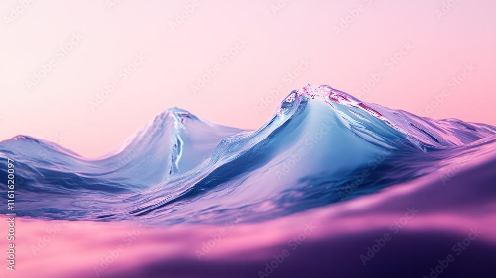 Poster hi-tech digital animation with dynamic wave motion effects.