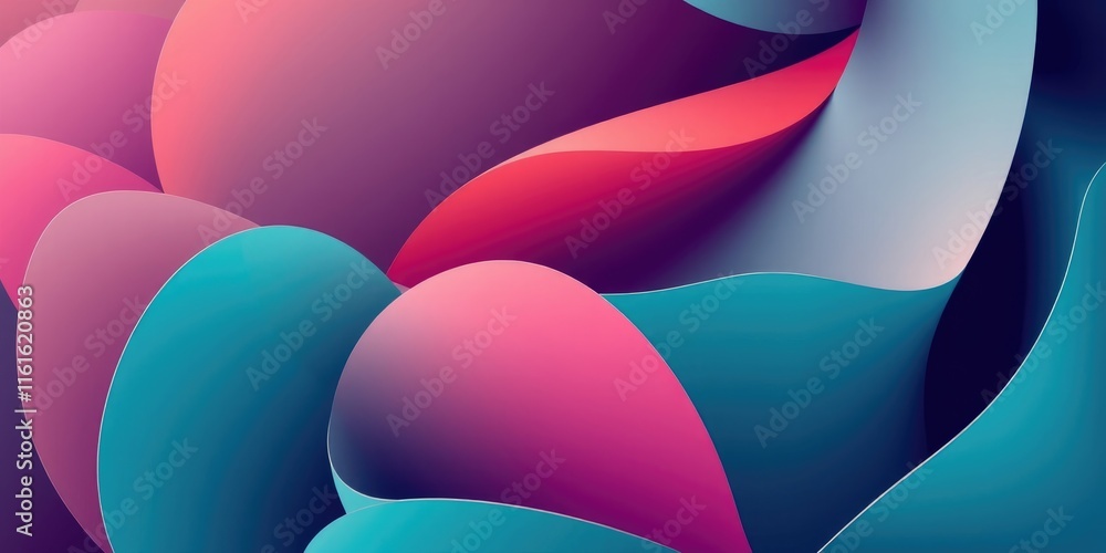 Poster explosive hues blend seamlessly into flowing shapes, showcasing an enchanting design that invites im