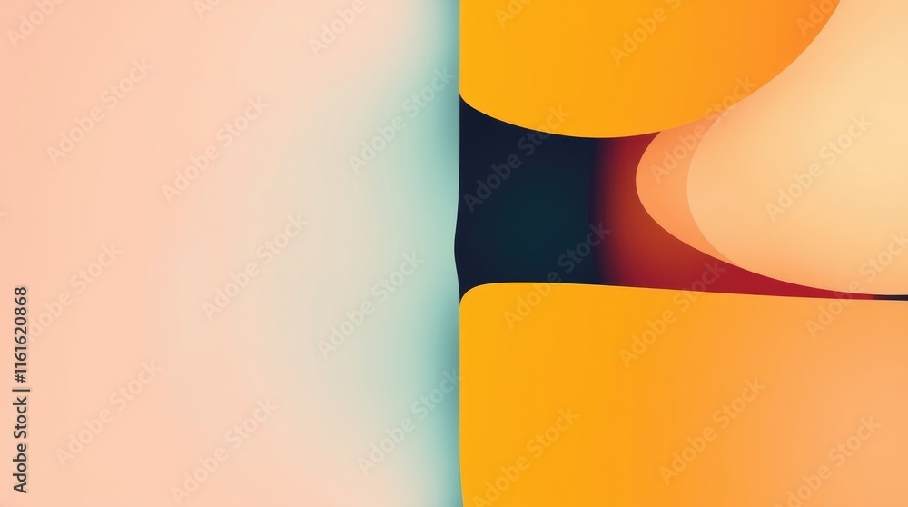 Aufkleber colorful shapes intertwine in a rhythmic flow, showcasing a delightful gradient of hues that evoke e