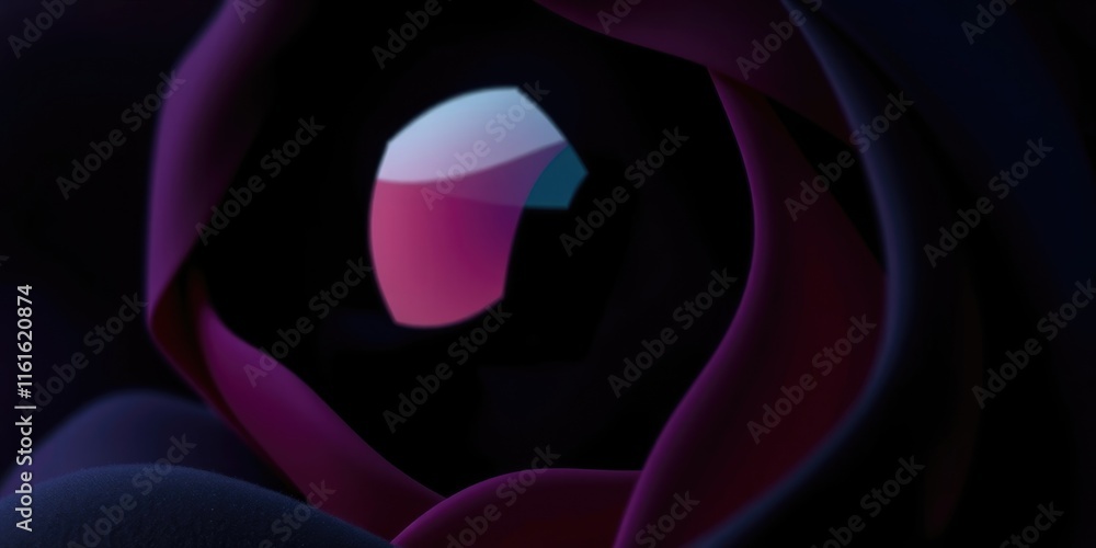 Poster a mesmerizing display of flowing shapes and colors forms an abstract background, captivating the vie