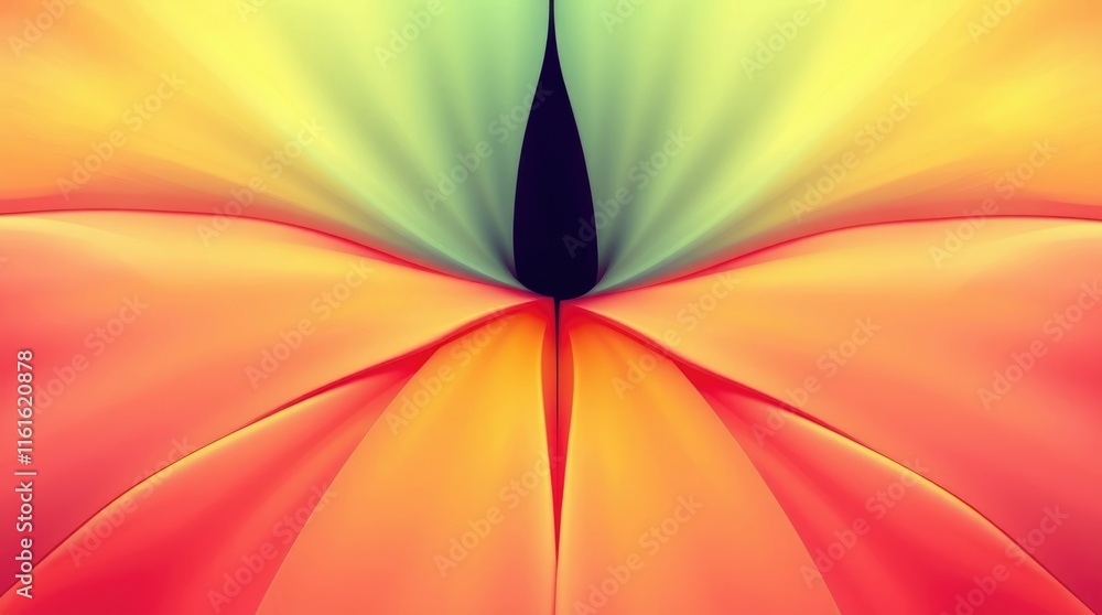 Poster a captivating display of flowing shapes and bright hues comes together to form an energetic abstract