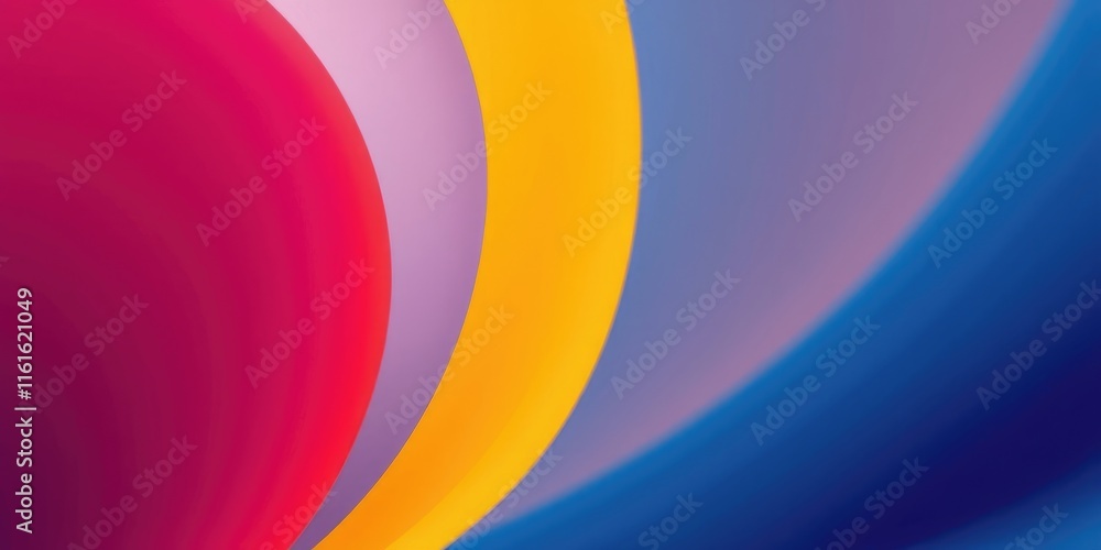 Poster a stunning display of radiant colors flows seamlessly, forming gradients and soft shapes that evoke 