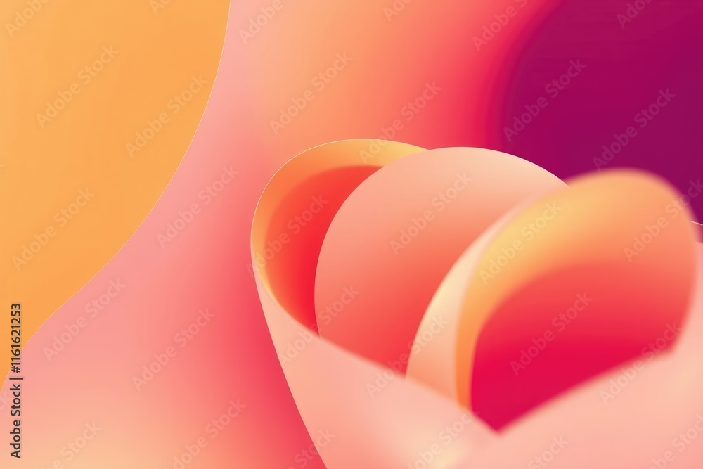 Aufkleber an enchanting display of vibrant colors and flowing shapes comes together to form a mesmerizing abst