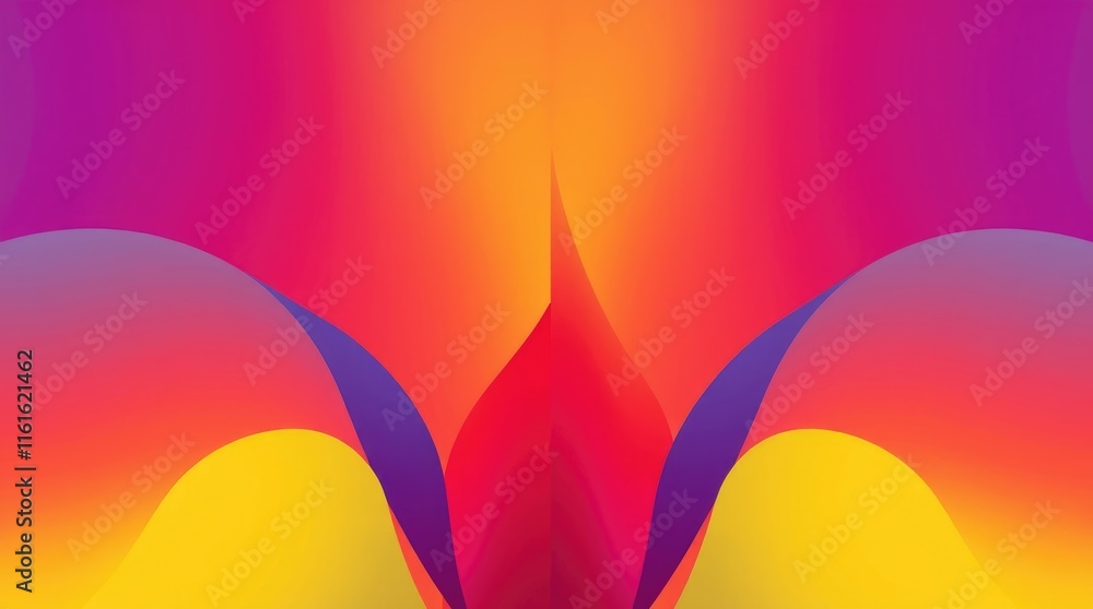 Poster an enchanting display of flowing shapes filled with vibrant colors creates a captivating abstract ba