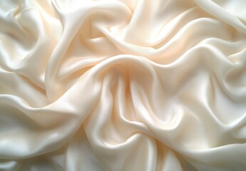 Fototapeta premium A white fabric with a long, flowing edge