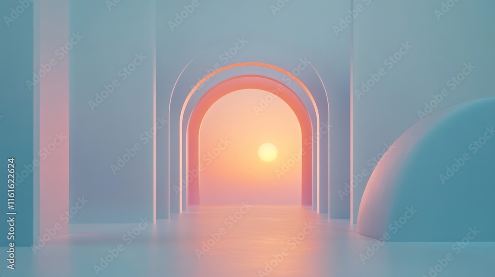 Poster monochromatic gradient loops with minimalist animation for subtle elegance.