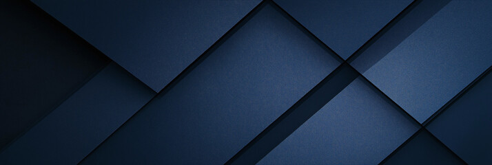 Fototapeta premium Dark blue abstract background with overlapping geometric shapes creating modern and stylish design