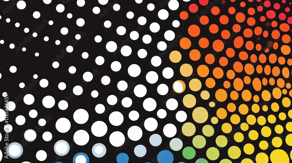 Poster abstract colorful halftone pattern background.