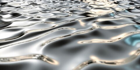 Water surface reflecting light with mesmerizing ripples captured in a close-up view during midday