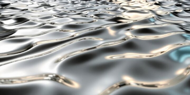 Water surface reflecting light with mesmerizing ripples captured in a close-up view during midday