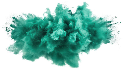 Fototapeta premium Explosion of sand and smoke, transparent background