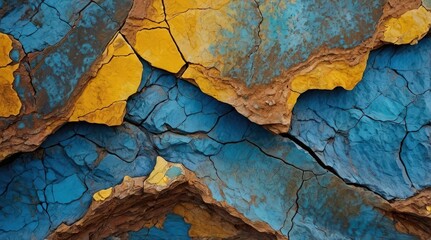 Fototapeta premium Abstract_blue_yellow_brown_background