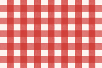 Red and white gingham checkered pattern background.	
