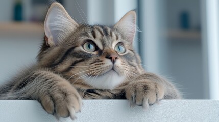 Charming Cat with White Stripe