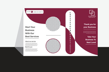 Modern Business file folder design template 