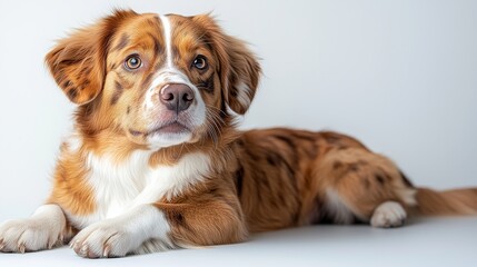 Adorable Dog with White Face