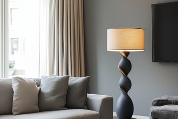 elegant grey lamp for a chic home