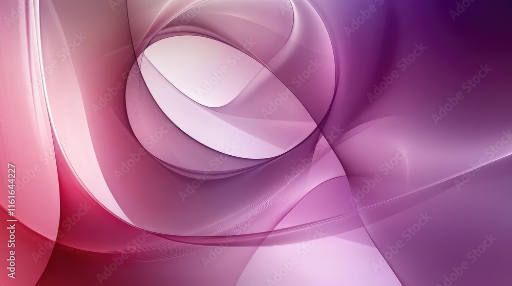 Poster vibrant abstract design with curving lines and purple-to-pink gradients, creating a stylish and dyna