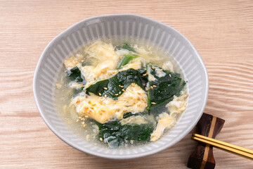 ほうれん草の中華スープ