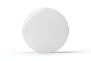 Isolated white background with a plain grey ceramic circle plate