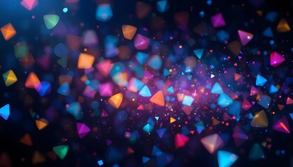 Colorful light refractions on dark background