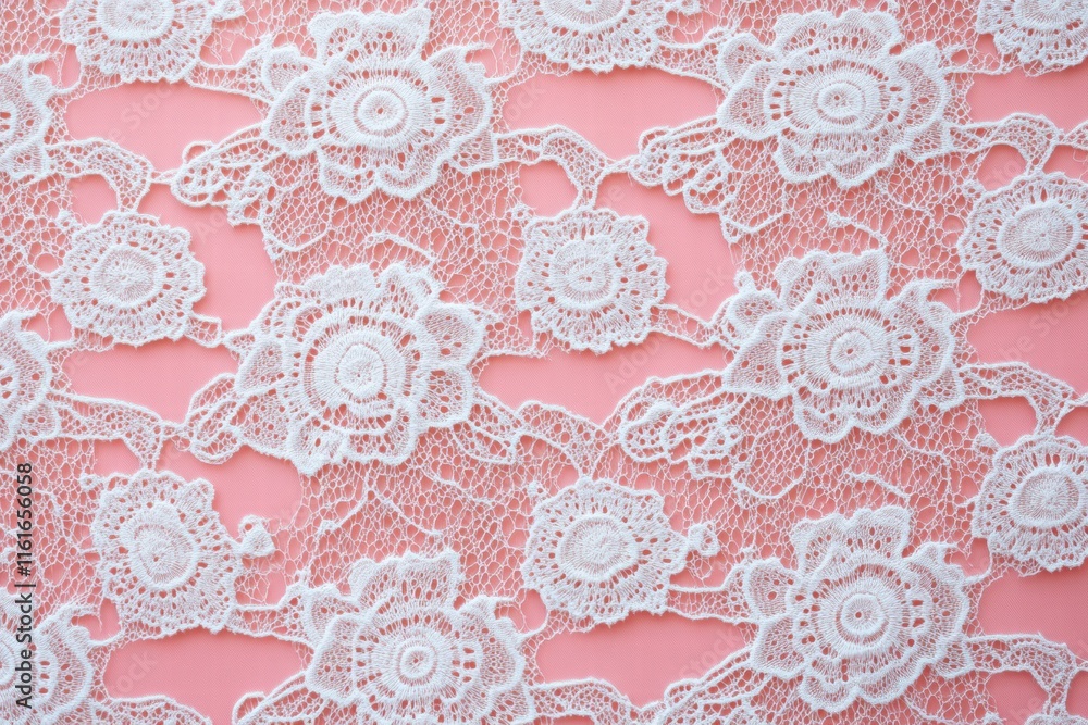 Aufkleber delicate lace inspired seamless pattern on soft pink background for elegant design projects. generat
