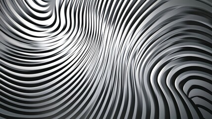 Grayscale Wavy Line Pattern Abstract