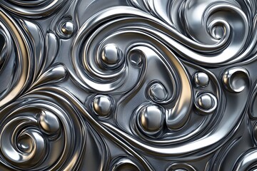 Three-Dimensional Metallic Swirl Pattern