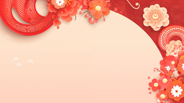 powerpoint background, slides, post card, chinese new year, lunar new year, modern, chinese element, artistic, happy, bright, simple, art, year of snakes, snake