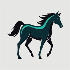 Horse silhouette vector illustration