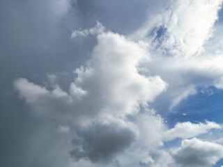 Bright Blue Sky with Gorgeous Clouds over United Kingdom