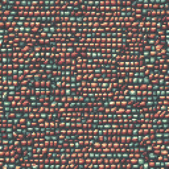 Obraz premium Red and blue mosaic tile pixel art, vibrant and colorful.