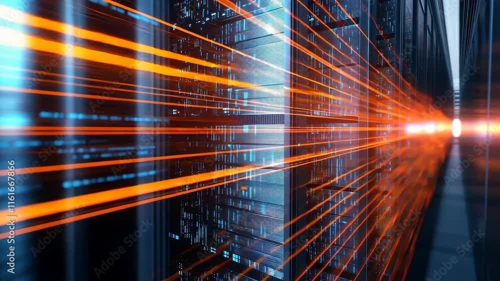 Poster dynamic data transmission through modern server infrastructure in a digital environment