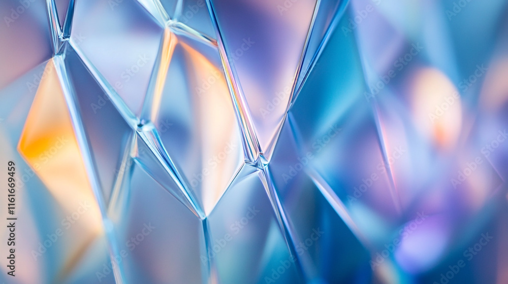 Poster colorful abstract glass patterns create a mesmerizing visual experience in vibrant tones