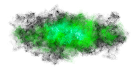 abstract glowing green mystical smoke designs